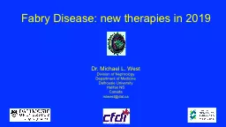 Fabry Disease: new therapies in 2019