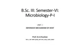 B.Sc. III: Semester-VI:    Microbiology-P-I
