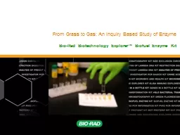 From Grass to Gas: An Inquiry Based Study of Enzyme