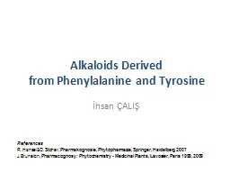 Alkaloids Derived from Phenylalanine and Tyrosine