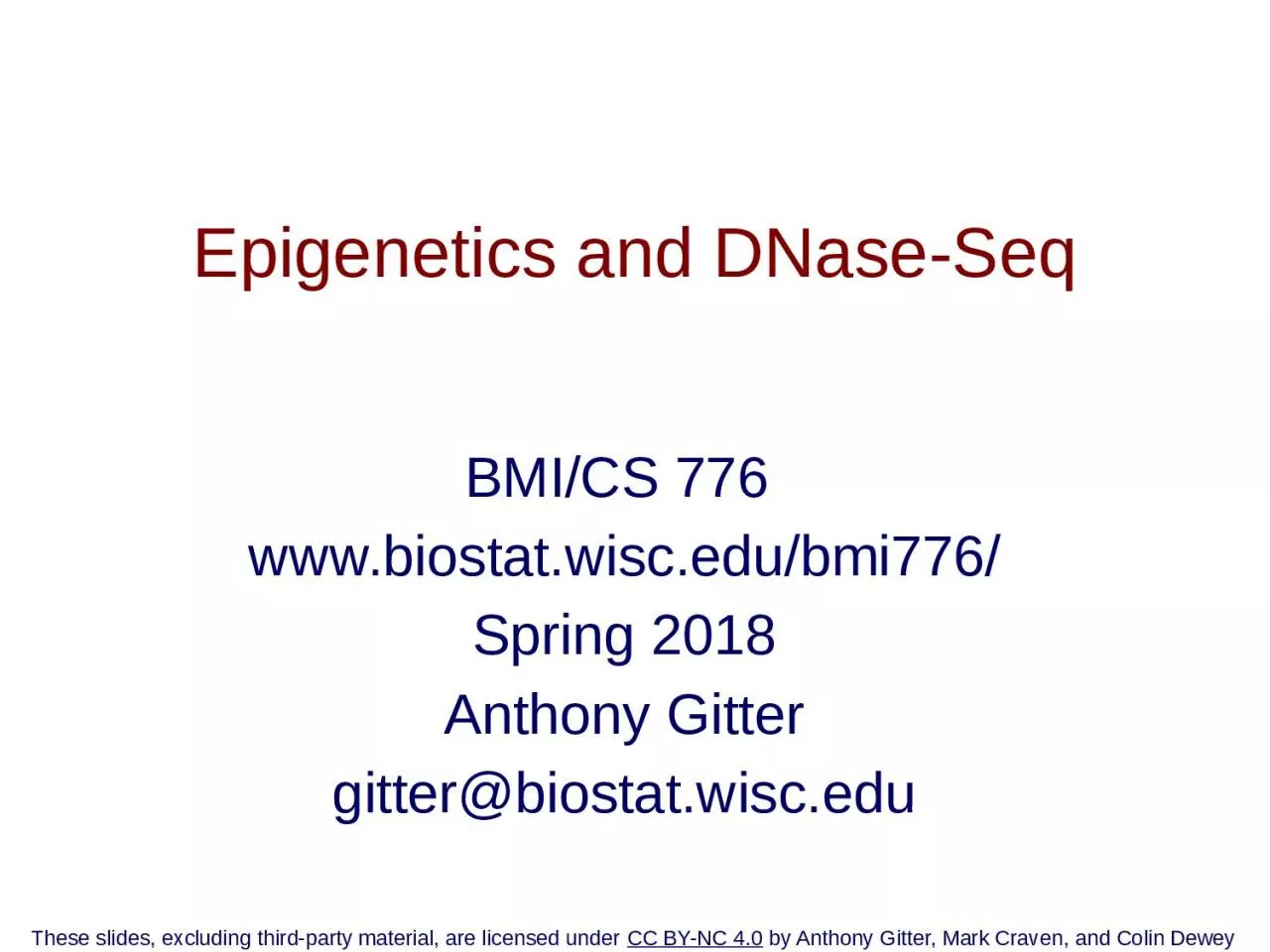 Epigenetics and DNase- Seq