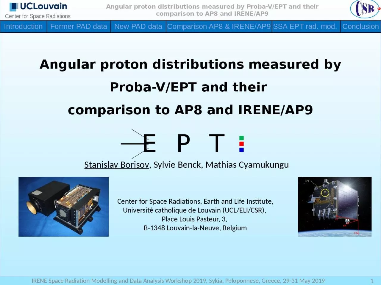 PPT-Angular proton distributions measured by