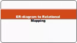 ER-diagram to Relational