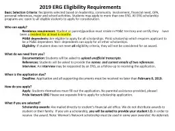 2019 ERG Eligibility Requirements