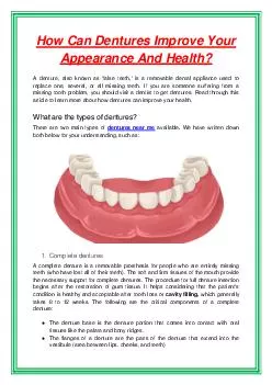 How Can Dentures Improve Your Appearance And Health?