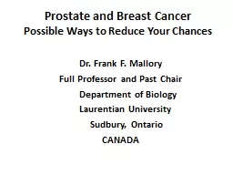 Prostate and Breast Cancer