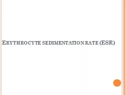 Erythrocyte  sedimentation