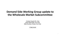 Demand Side Working Group