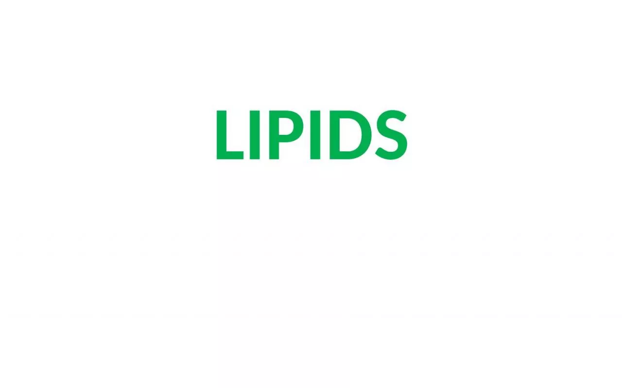 LIPIDS Lipid chemistry  Lipid chemistry