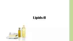 Lipids-II Fatty Acids  can be classified to: