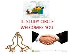 IIT STUDY CIRCLE  WELCOMES YOU