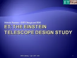 ET: The Einstein telescope design study