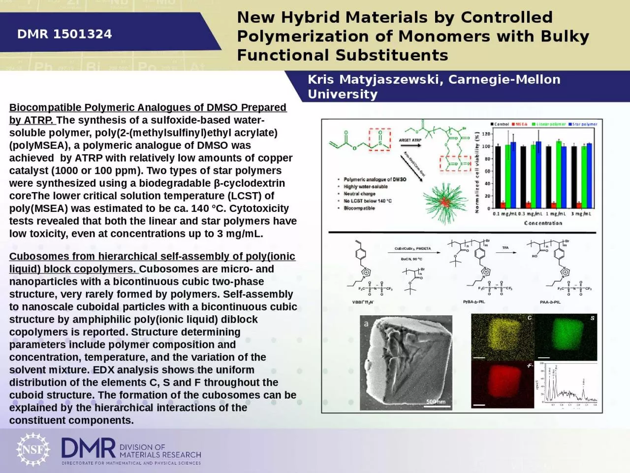 PPT-New Hybrid Materials by Controlled Polymerization of Monomers with Bulky Functional Substituents