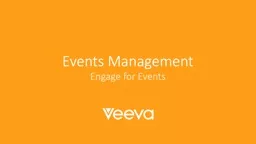 Events Management Engage for Events