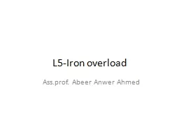 L5- Iron  overload   Ass.prof