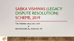 SABKA VISHWAS  ( LEGACY DISPUTE RESOLUTION