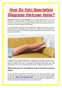 How Do Vain Specialists Diagnose Varicose Veins?