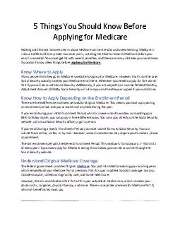 5 Things You Should Know Before Applying for Medicare