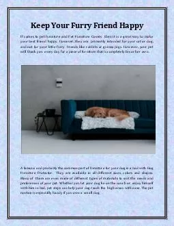 KEEP YOUR FURRY FRIEND HAPPY