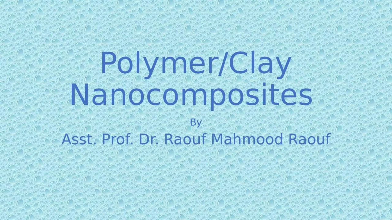 PPT-Polymer/Clay Nanocomposites