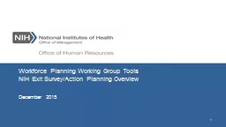 Workforce Planning Working Group Tools
