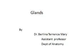 Glands 			By 					Dr.  Berlina