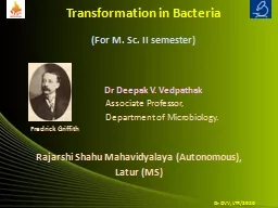 Transformation in Bacteria