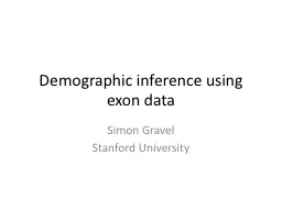 Demographic inference using