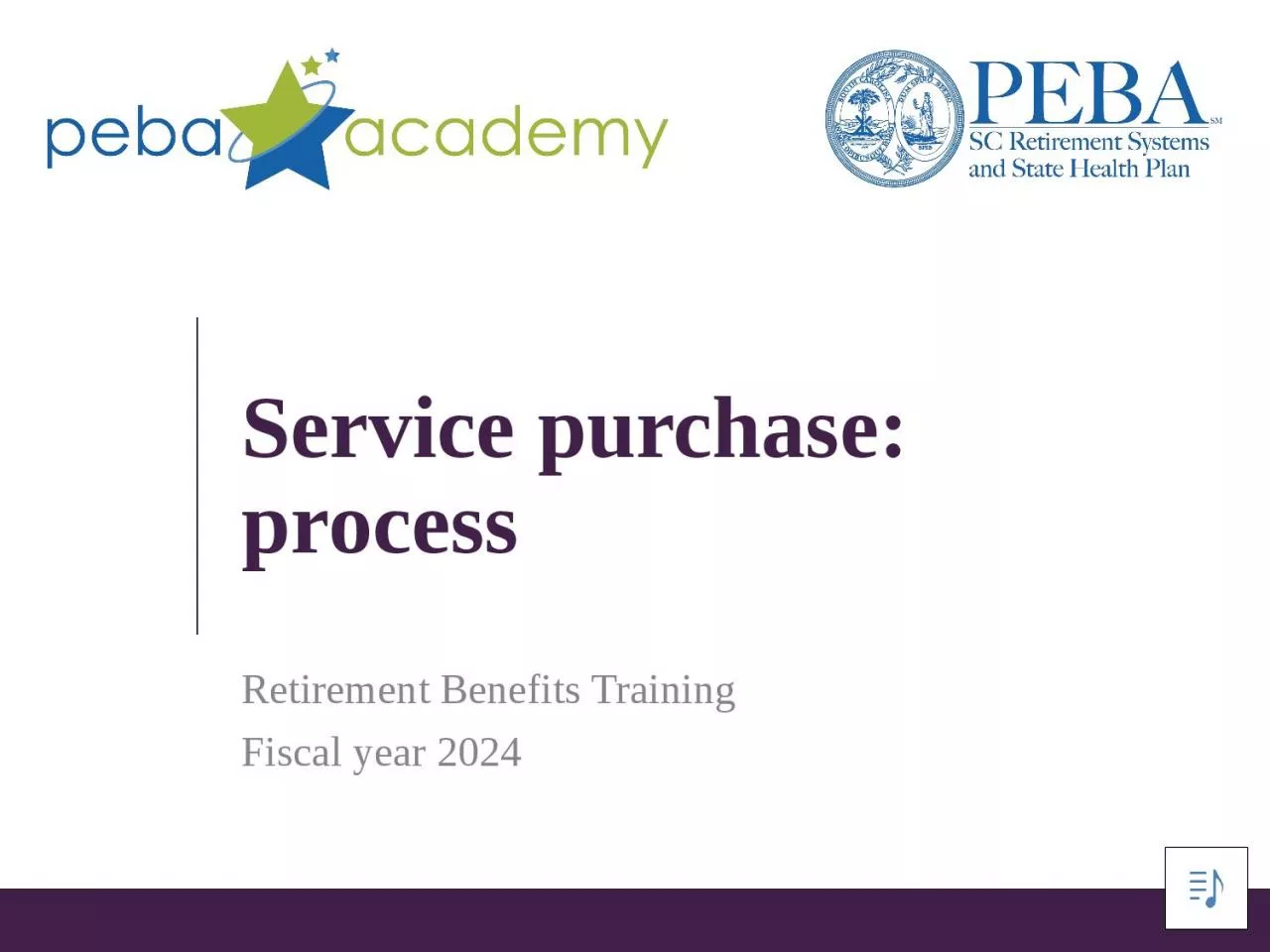 Service purchase: process