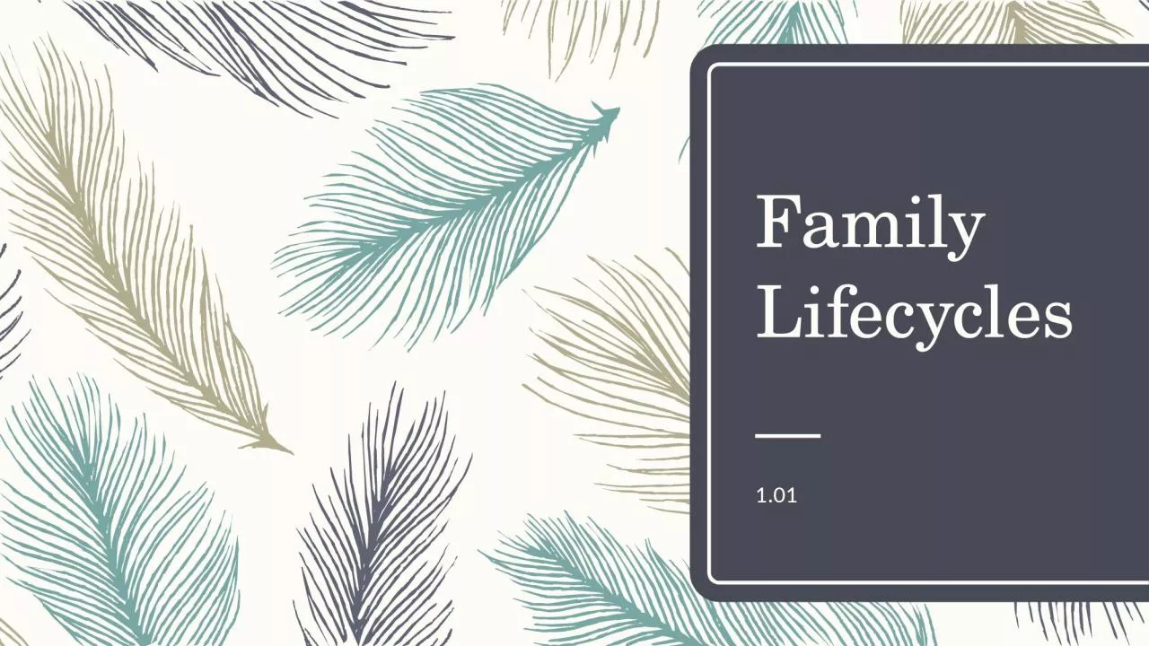 PPT-Family Lifecycles 1.01 Stages of the family life