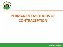 PERMANENT METHODS OF CONTRACEPTION