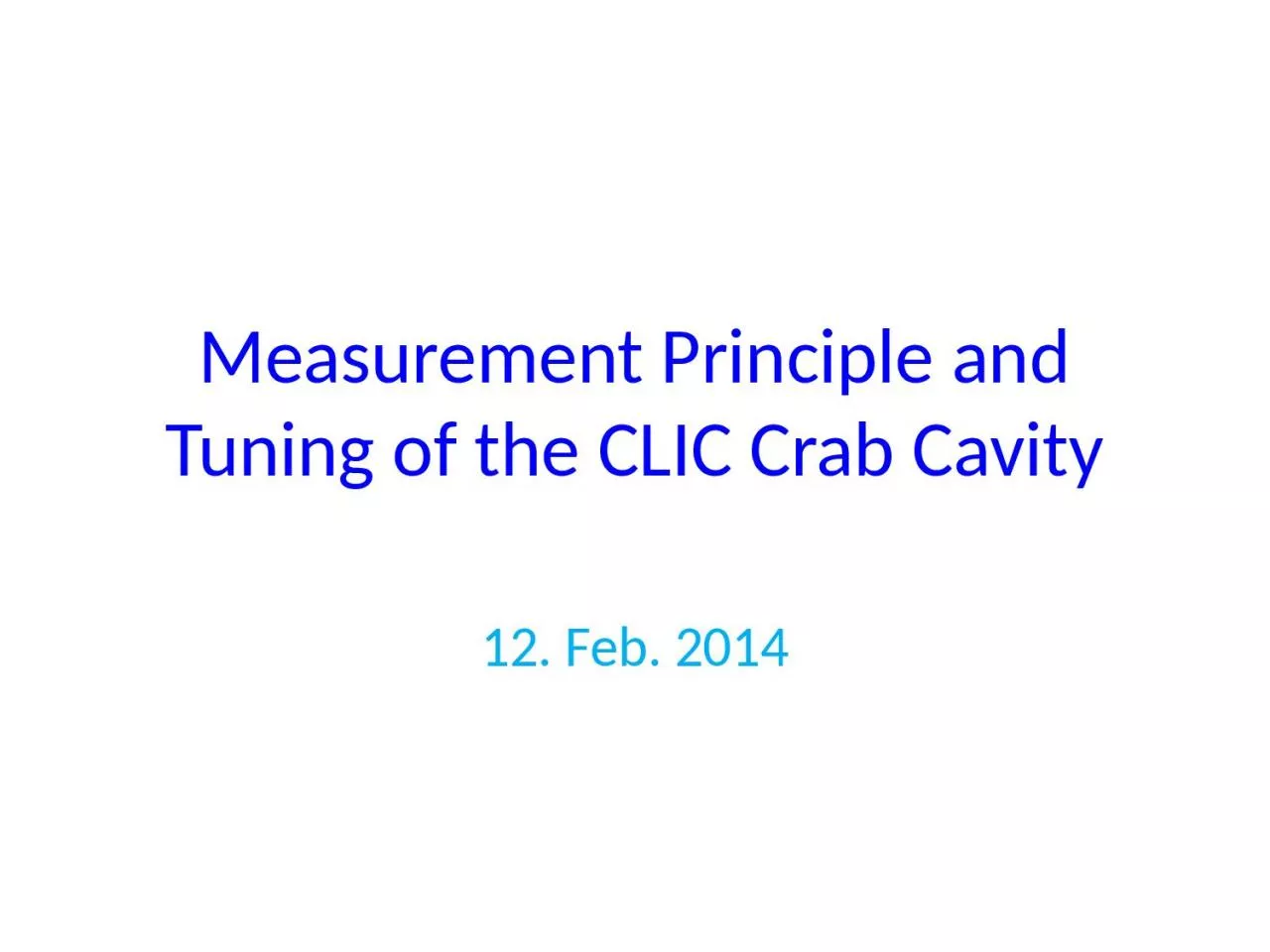 Measurement Principle and