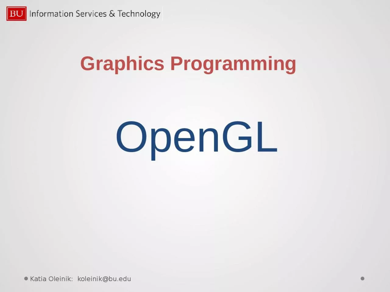 PPT-OpenGL Graphics Programming