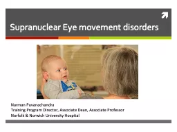 Supranuclear  Eye movement disorders