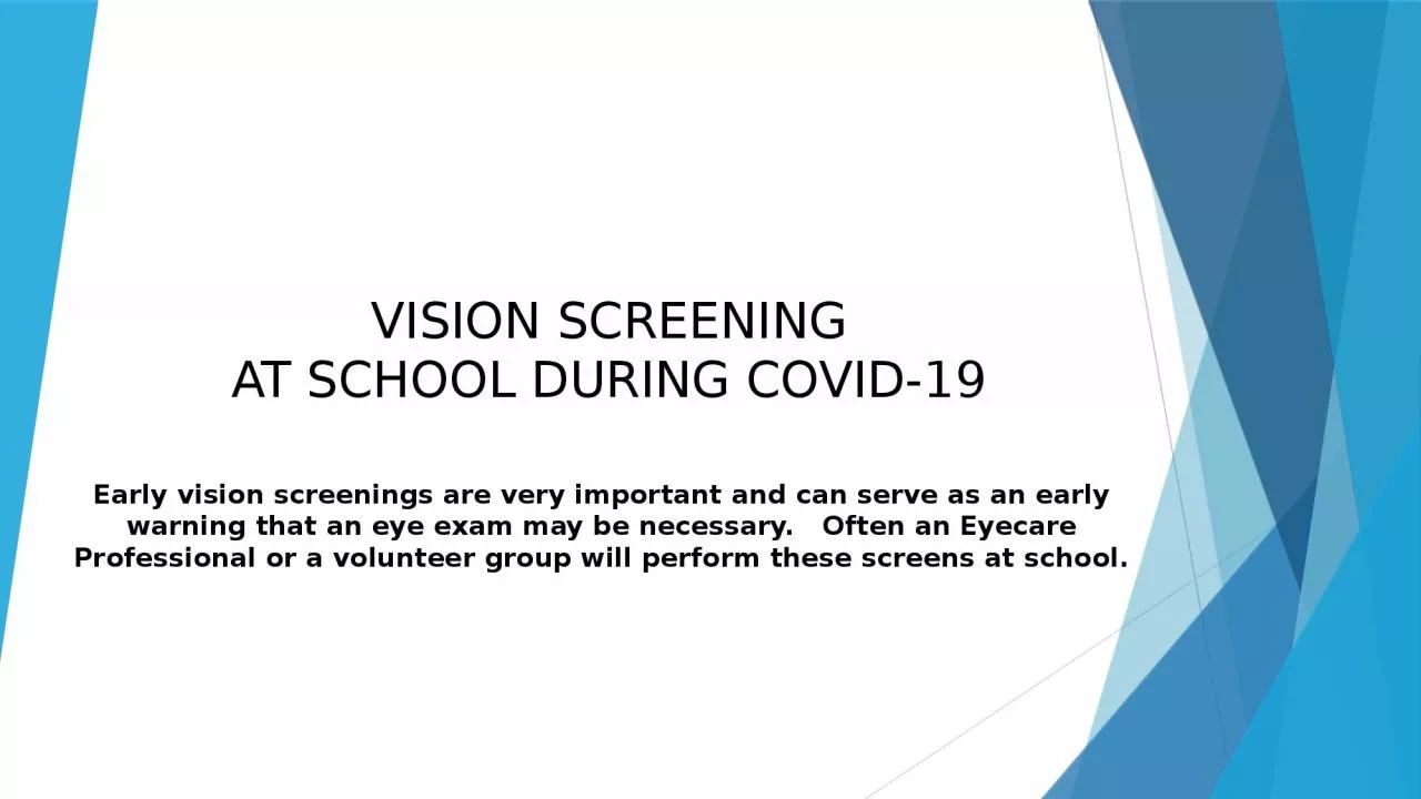 PPT-VISION SCREENING AT SCHOOL DURING COVID-19