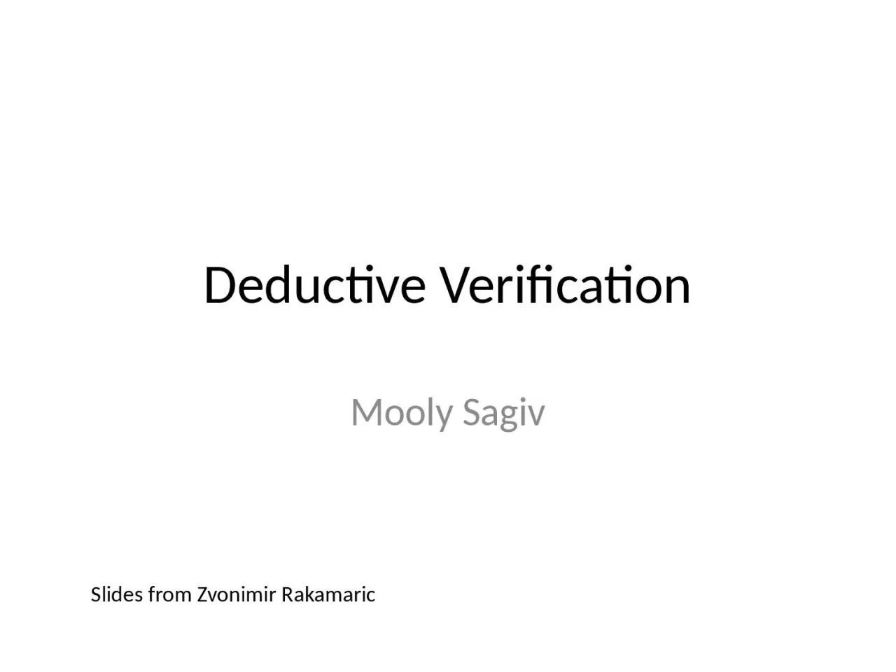 PPT-Deductive Verification Mooly