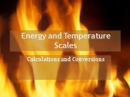 Energy and Temperature Scales