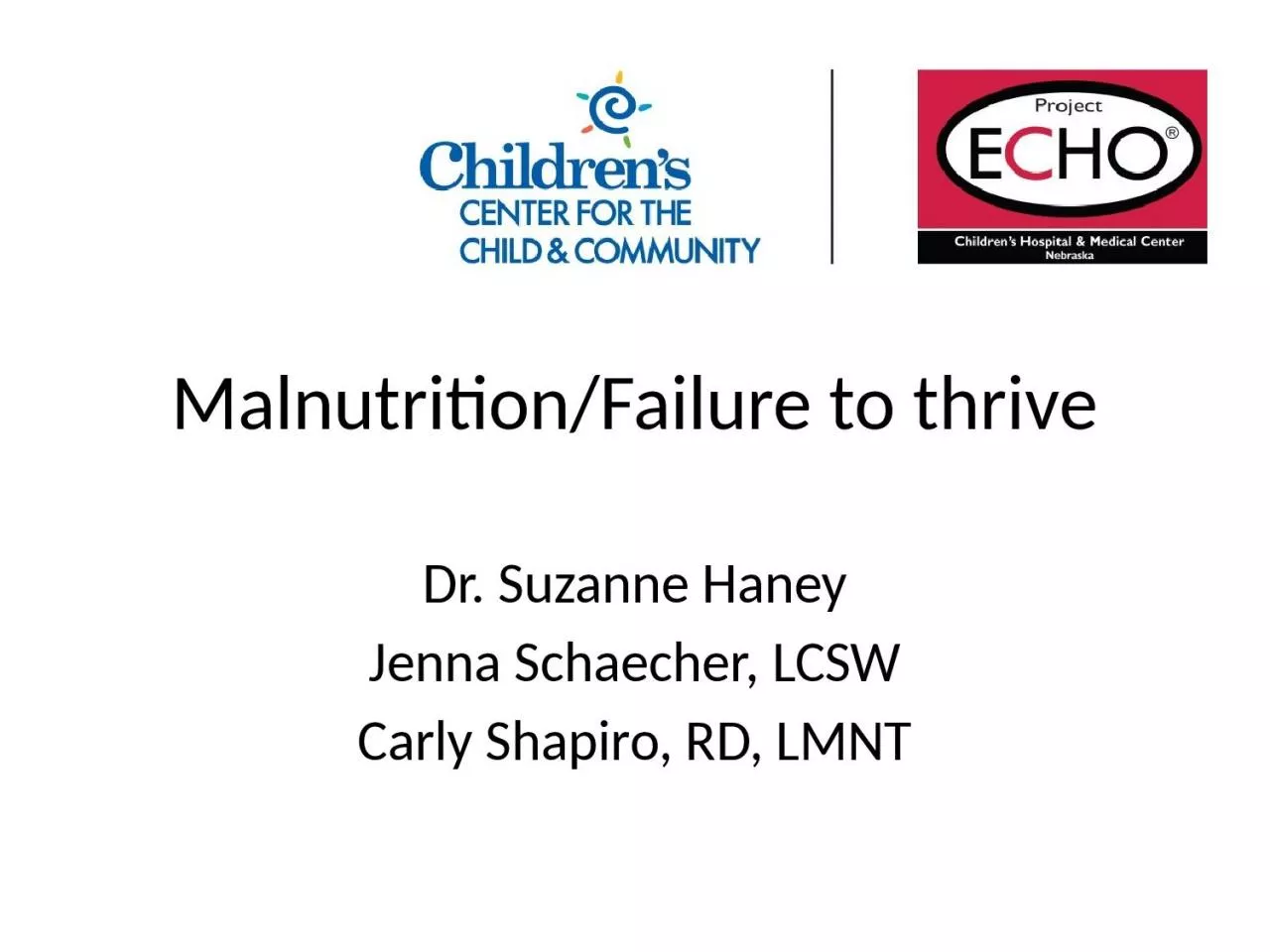 PPT-Malnutrition/Failure to thrive