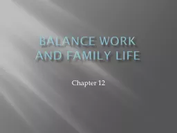 Balance Work and Family Life