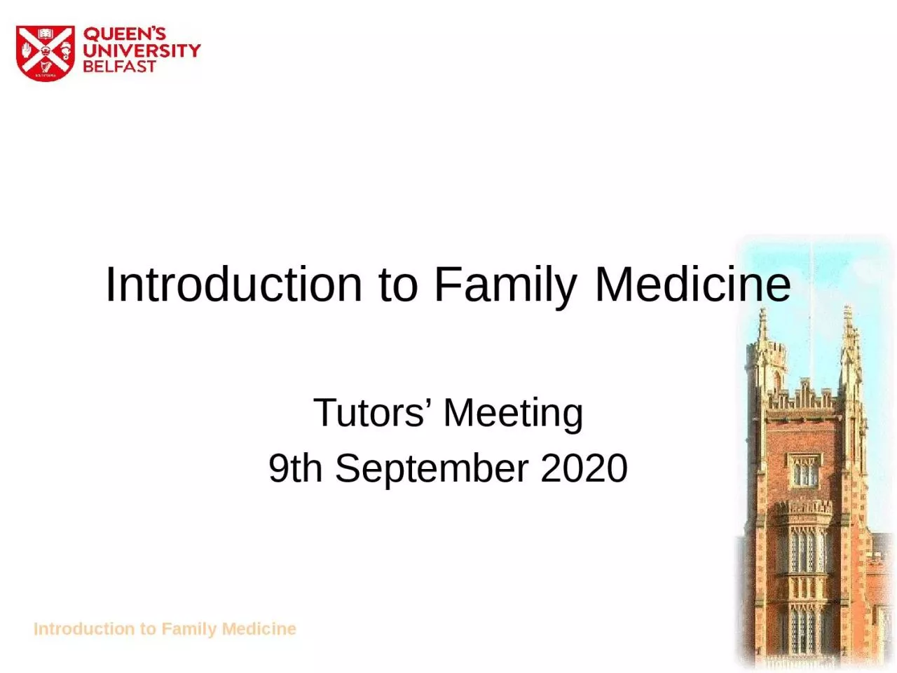 Introduction to Family Medicine