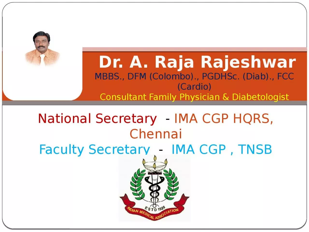 Dr. A. Raja Rajeshwar