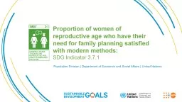 Proportion of women of reproductive age who have their need for family planning satisfied with mode