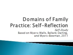 Domains of Family Practice: Self-Reflection