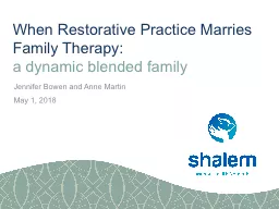 When Restorative Practice Marries Family Therapy: