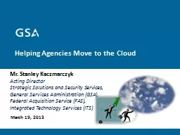 Helping Agencies Move to the Cloud