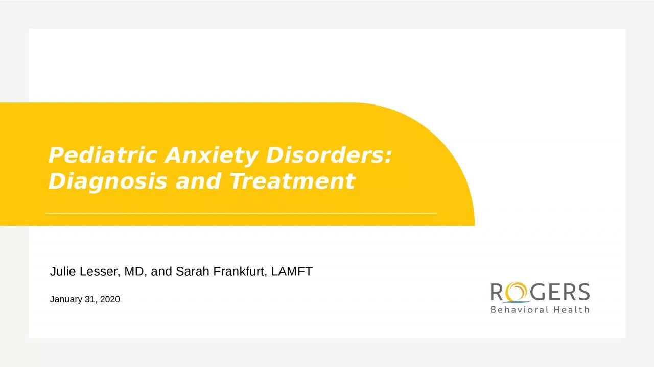 PPT-Pediatric Anxiety Disorders: