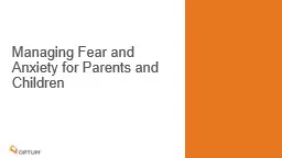 Managing Fear and Anxiety for Parents and Children