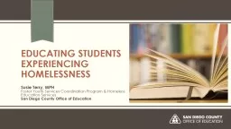 Educating Students Experiencing Homelessness