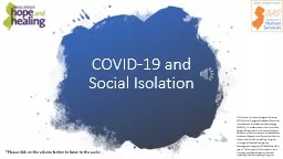 COVID-19 and Social Isolation