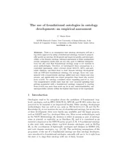 The use of foundational ontologies